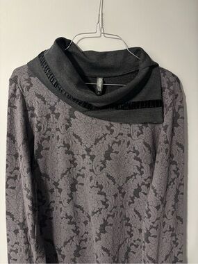 Cowl Neck Women's sweater dress in Gray